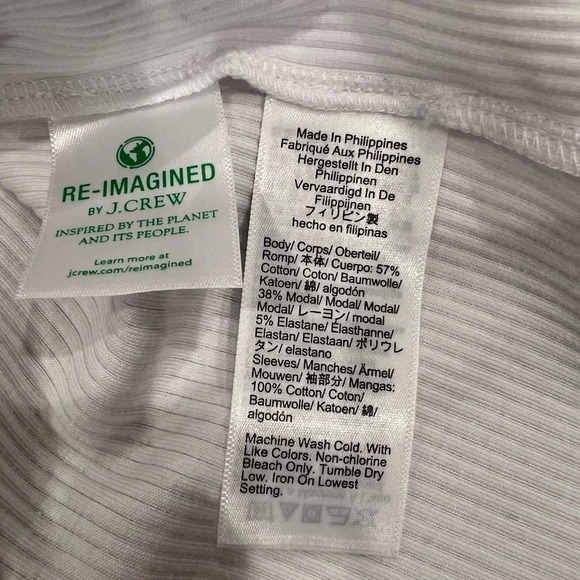 J. Crew Vintage rib puff-sleeve henley top, NWT, Size XXS - Picture 4 of 7